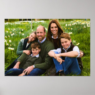 Poster Príncipe William e família Dez 2025 estilizado