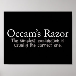 Póster Princípio da Razor de Occam