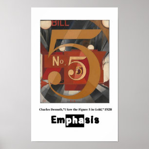 Poster Princípios da Arte - Ênfase, Charles Demuth