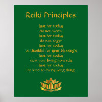 Princípios de Reiki Lótus Dourado e Verde
