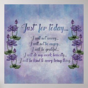 Poster Princípios de Reiki - preceitos de Reiki