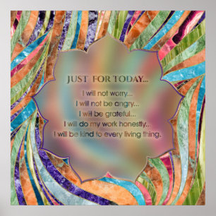 Poster Princípios de Reiki - preceitos de Reiki