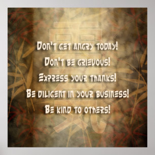 Póster Princípios de REIKI Usui