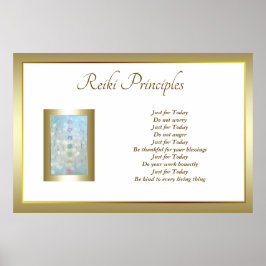 Póster Princípios Reiki - Mãos de Reparo design
