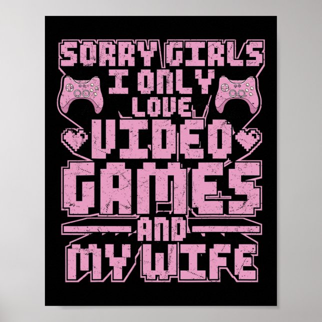 Poster Prioridades do Gamer – Video Games e Esposa  (Frente)