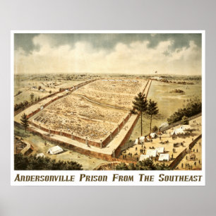 Poster Prisão de Andersonville (acampamento Sumter),