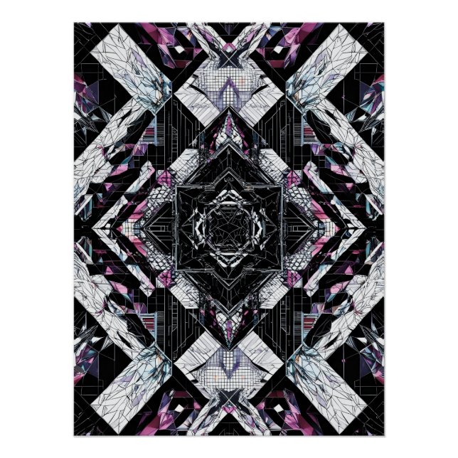 Póster Prisão de Cristal Factado: Shard Geométrica P-223 (Frente)