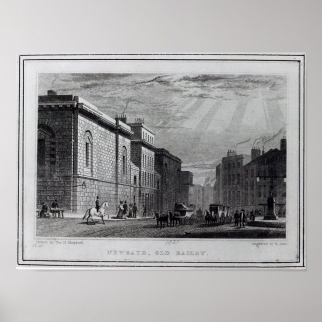 Poster Prisão Newgate e a Velha Bailey (Frente)