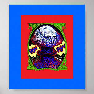 Poster PRISIONEIRO DE GUERRA!! Azul vermelho ch do preto