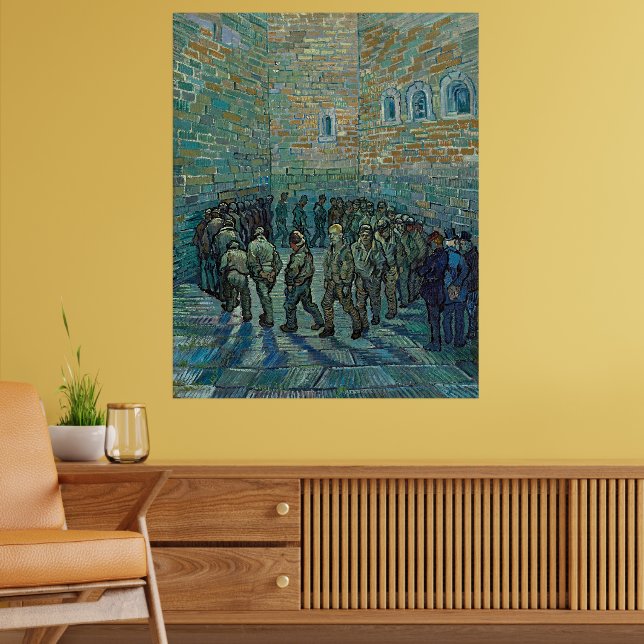 Poster Prisioneiros Exercitando-se de Vincent van Gogh (Sala de Estar 2)