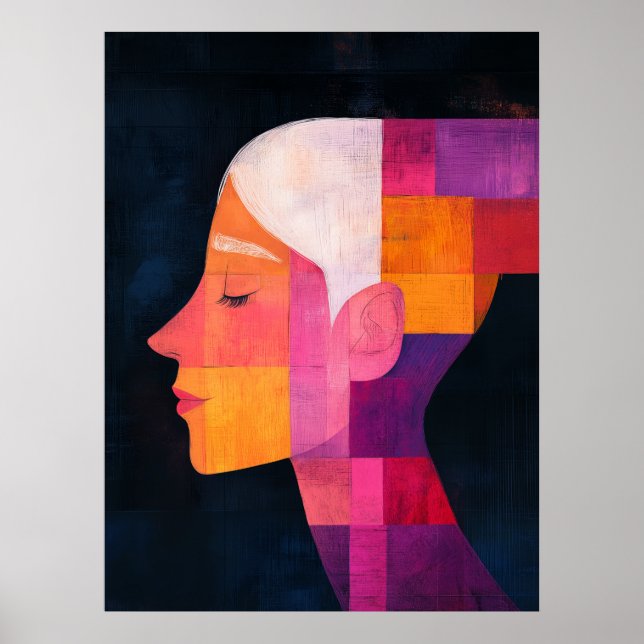 Poster Prism of Her Profile — Abstract Realism (Frente)