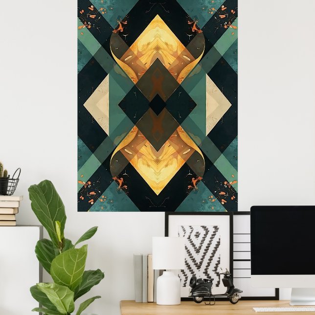 Poster Prisma Âmbar Esmeralda (Escritório em casa)
