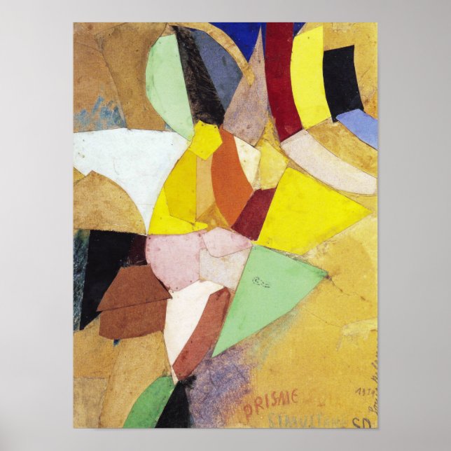 Poster Prismas Solares Simultâneos | Sonia Delaunay | (Frente)