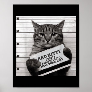 Poster Prisonista Da Prisão De Gato Prisonho Gatinho Mau 