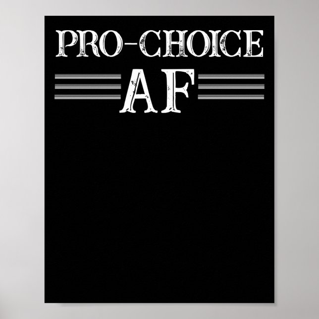 Poster Pro Abortion ProChoice Pro Choice AF Feminist (Frente)