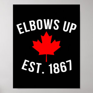 Poster Pró Canadá Cotovelos Para Cima Estabelecido em 186