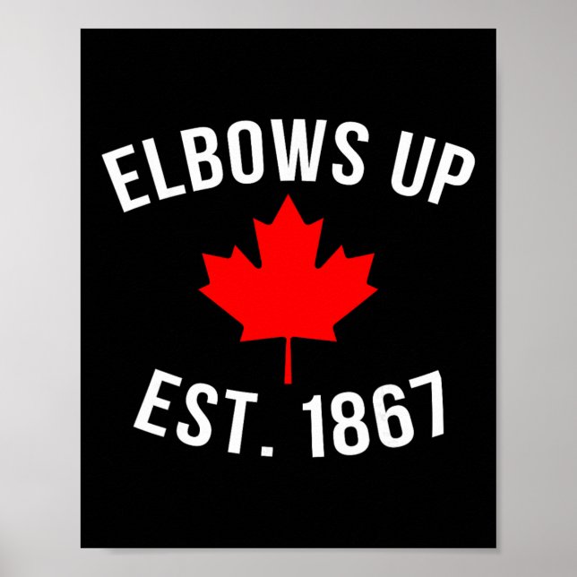 Poster Pró Canadá Cotovelos Para Cima Estabelecido em 186 (Frente)