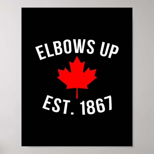Poster Pro Canada Elbows Up Established 1867  (Frente)