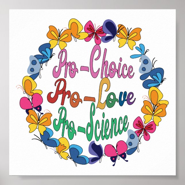 Poster Pro-Choice Pro-Love Pro-Science, Gay feminista (Frente)