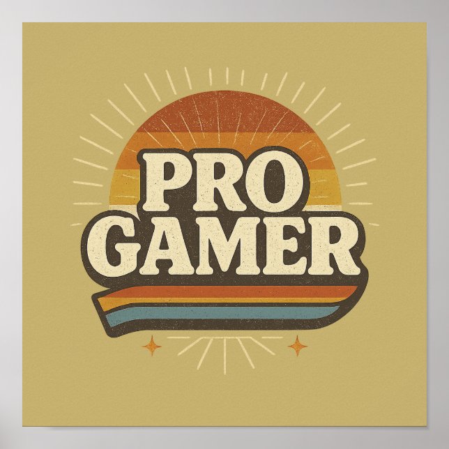 Poster PRO GAMER — Crachá de solários vencidos (Frente)