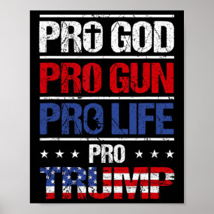 Poster Pro God Pro Gun Pro Life Pro Trump Shirt Patriota