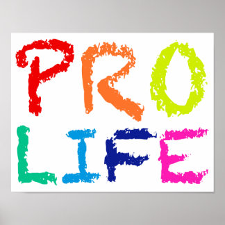 PÓSTER "PRO LIFE" (EM CRAYONS DE CAIXA-CHUVA)