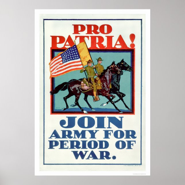 Póster Pró Patria! Ingressar no Exército (US02096A) (Frente)