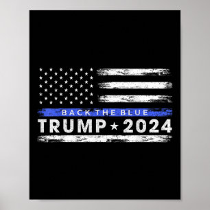Poster Pro Trump 2024 Devolve A Linha Azul-Fino