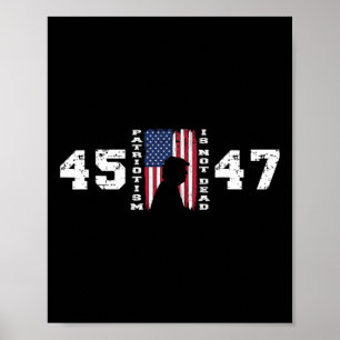 Poster Pro Trump 45 47 Patriotismo Não É Morto Vintage Fl