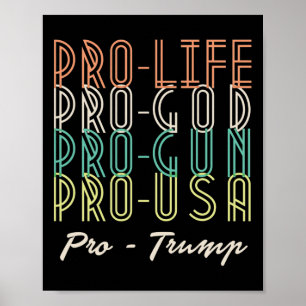 Poster Pró Trump Vida Deus Armas Republicano