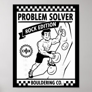 Poster Problem Solver Rock Edição Parede de Escalada Dive