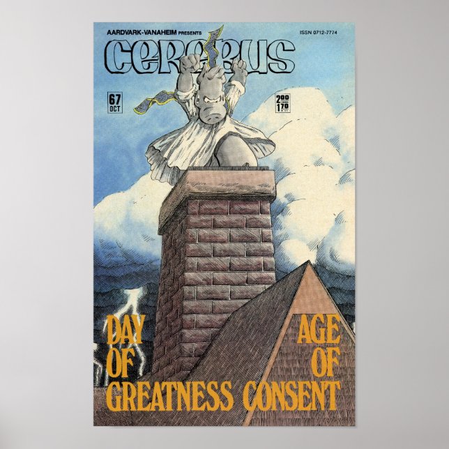 Poster Problema Cerebus nº 67 cobrir (Frente)
