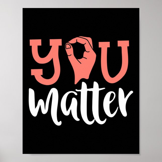 Poster Problema com a consciência surda Asl Sign gentilez (Frente)