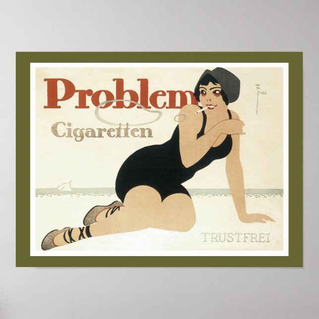 Póster Problema com anúncio de cigarro (Frente)
