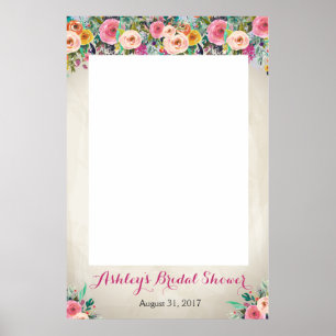 Póster Problema de Foto de Chuveiro Floral