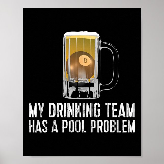 Poster Problema de Piscina da Piscina do Bebendo do Bar e (Frente)