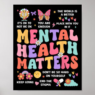 Poster Problema de saúde mental Autismo Sensibilização Mê