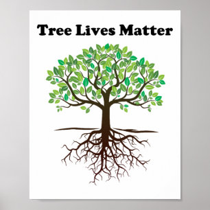 Poster Problema de Vida na Árvore do Dia da Terra - Salve