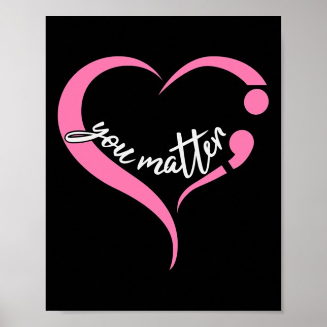 Poster Problema Dos Jovens: Saúde Mental Semicolon E Suic (Frente)