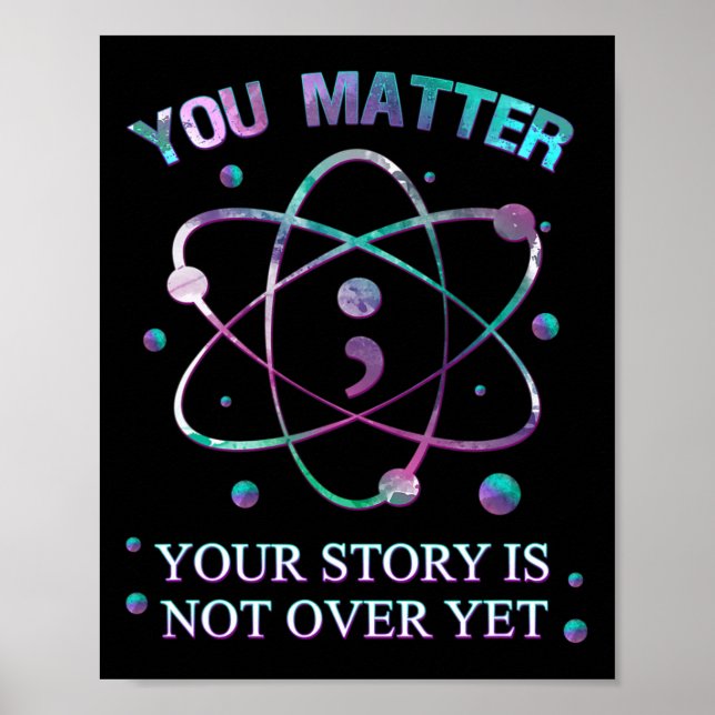 Poster Problema Suicida Prevenção Sua História Ainda Não  (Frente)