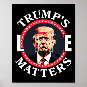 Poster Problemas da Vida de Trump Apoio Político a Donald
