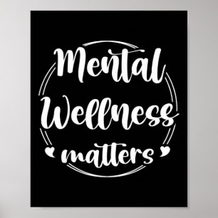 Poster Problemas de bem-estar saúde mental Suporte de con