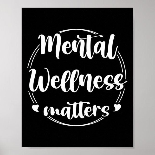 Poster Problemas de bem-estar saúde mental Suporte de con (Frente)