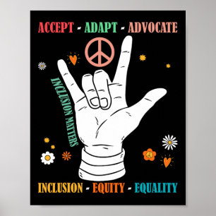 Poster Problemas de inclusão Autismo Sensibilização Profe