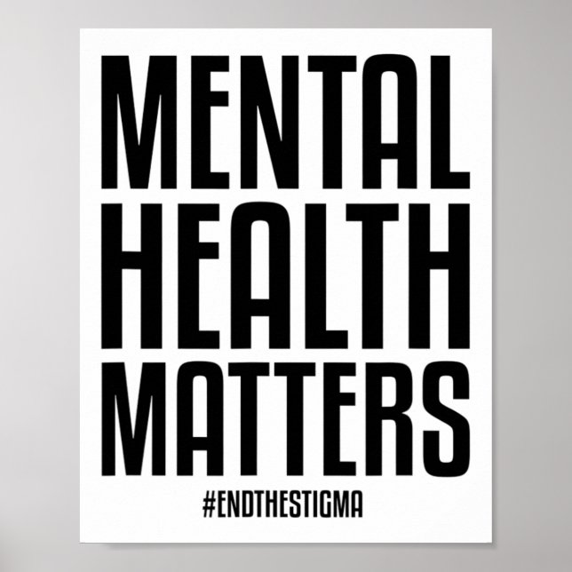 Poster Problemas De Saúde Acabam Com O Stigma Mental Heal (Frente)