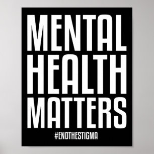 Poster Problemas De Saúde Acabam Com O Stigma Mental Heal