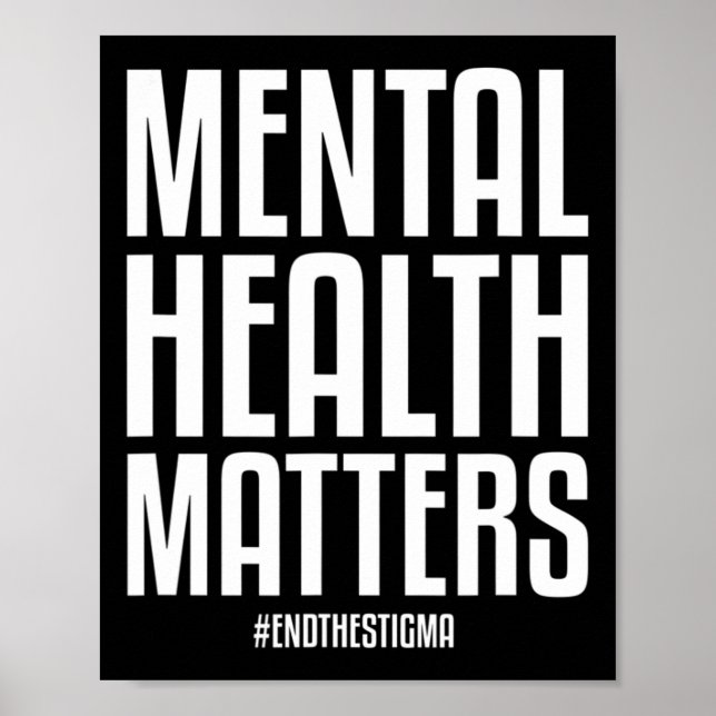 Poster Problemas De Saúde Acabam Com O Stigma Mental Heal (Frente)