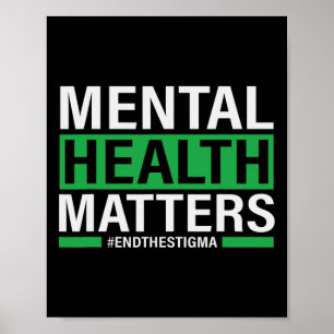 Poster Problemas De Saúde Mental Acabam Com A Saúde Menta