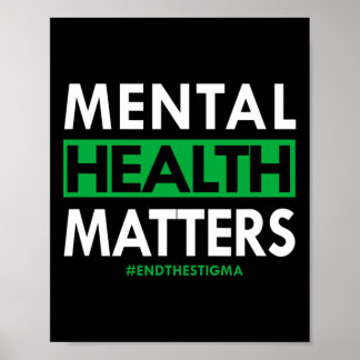 Poster Problemas de Saúde Mental Acabam com o Estigma da 