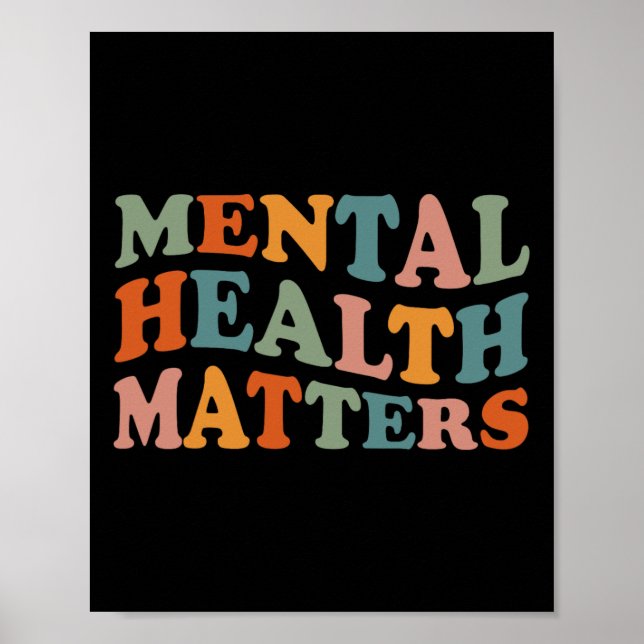 Poster Problemas de Saúde Mental Crianças de Consciência  (Frente)